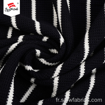 Robe en tricot à rayures noires et blanches pour femmes